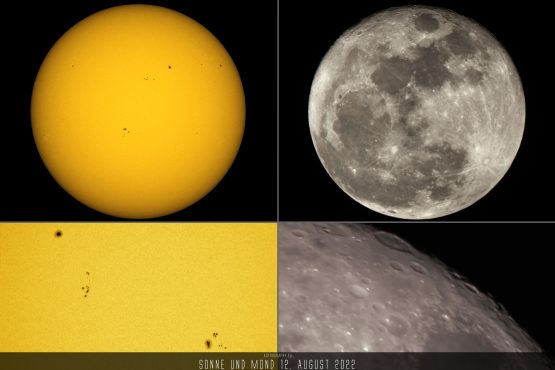 Sonne und Mond 12. August 2022