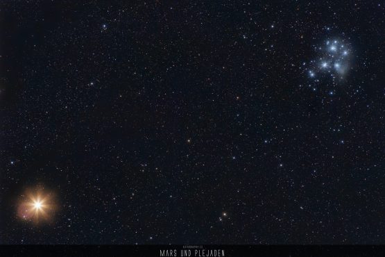 Astrofoto: Mars und Plejaden - Messier 45 - 01/23