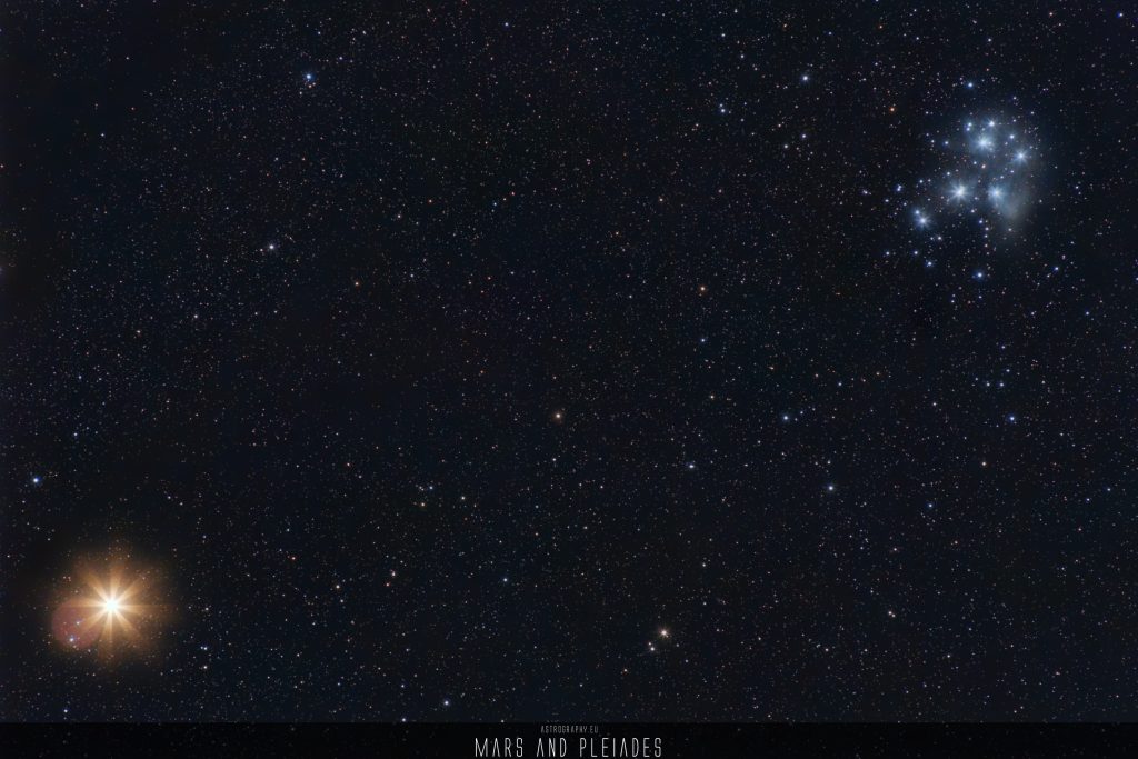 Mars and Pleiades - M45 - on 1/11/2023