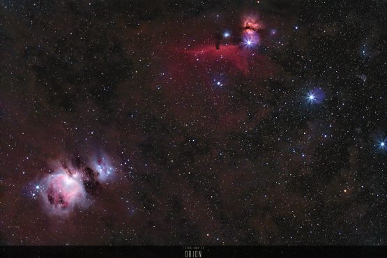 Orion Region, Messier 42 - M42, Messier 43 - M43, Barnard 33 - B33, Flame Nebula, Running Man Nebula